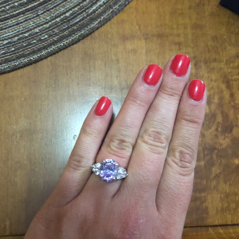 Purple diamond ring